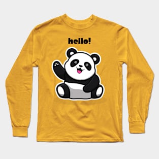 Cute panda t shirt for unisex Long Sleeve T-Shirt